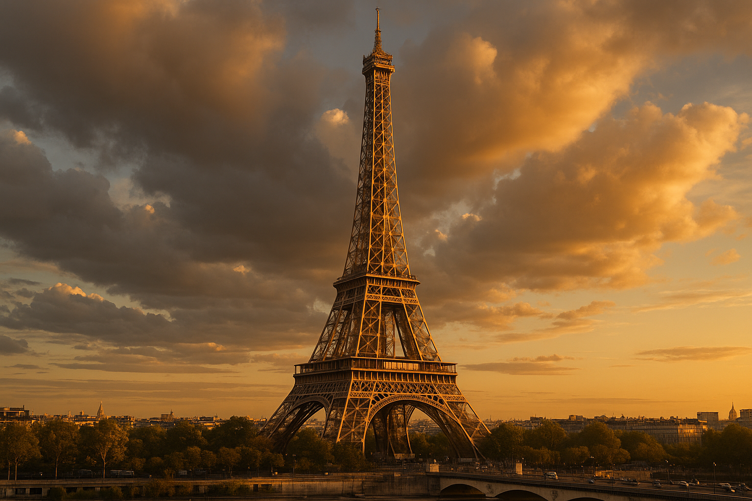 Tour Eiffel au coucher de soleil - Services de plomberie dans le 10e arrondissement de Paris